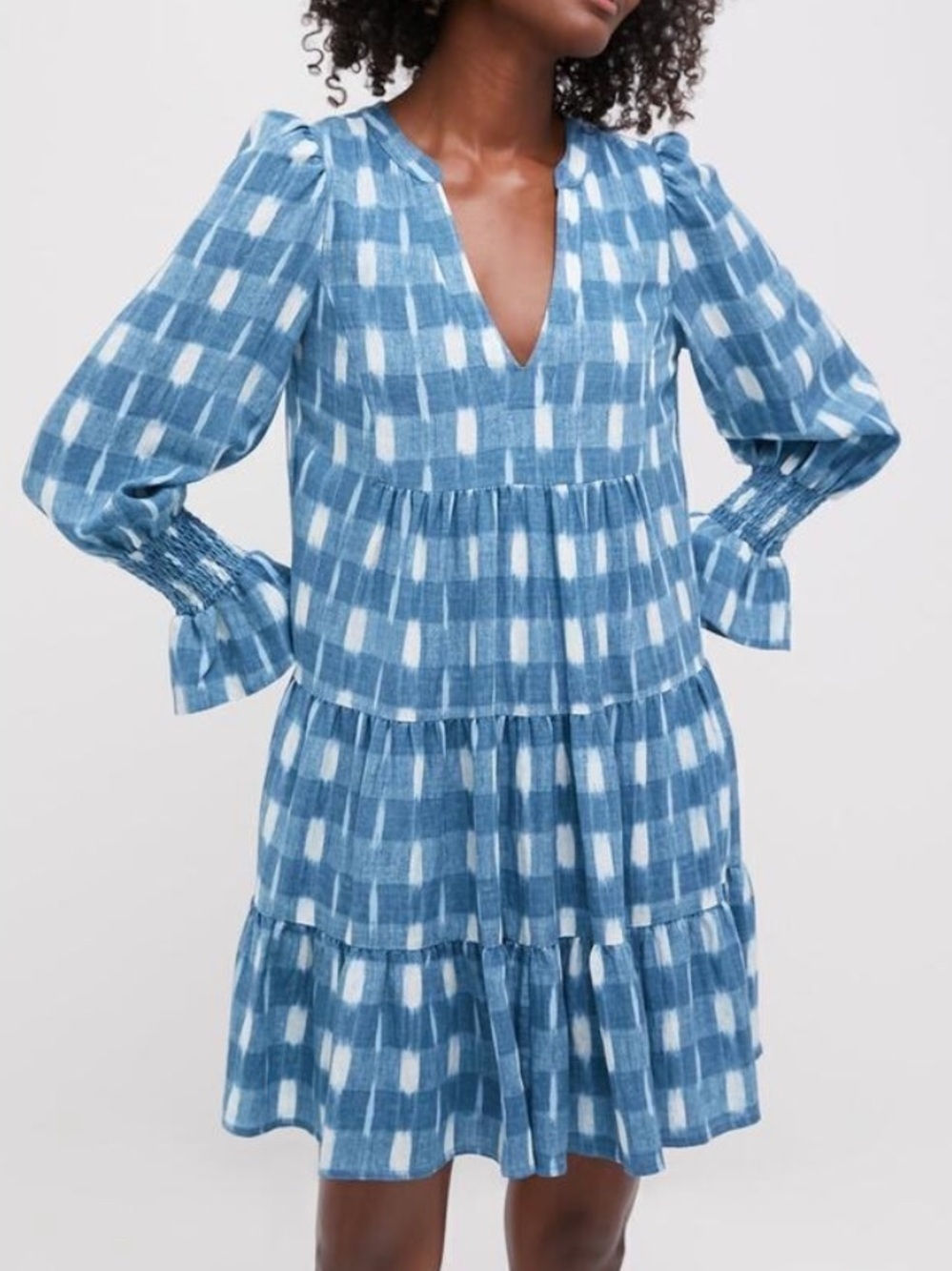 Tuckernuck Pomander Place Blue Ikat Kenzo Dress Size Small Cotton Beach Summer